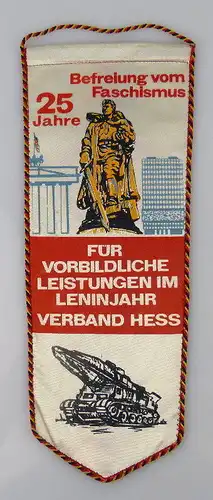 Wimpel: 25 Jahre Für vorbildliche Leistungen Leninjahr Verband Hess , Orden2134