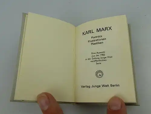 Minibuch: Karl Marx Porträts Illustrationen Plastiken Verlag Junge Welt bu0413