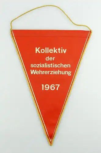 #e2895 DDR Wimpel: Kollektiv der sozialistischen Wehrerziehung 1967 FDGB GST