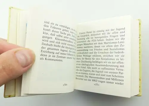 e9206 Minibuch FDJ Freie Deutsche Jugend DDR Verlag Junge Welt Auflage 1 1985