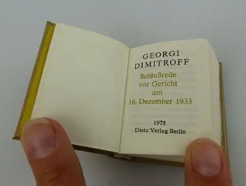 Minibuch Georgi Dimitroff  Schlussrede vor Gericht bu0398