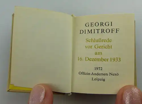 Minibuch : Georgi Dimitroff Schlussrede vor Gericht - Dietz Verlag Berlin e055