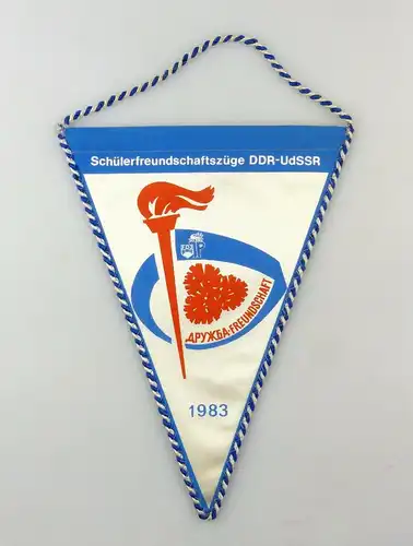 #e8122 DDR Wimpel Schülerfreundschaftszüge DDR-UdSSR 1983 FDJ JP