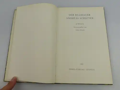 Insel Bücherei: Inselbuch Nr.925 der Bildhauer Andreas Schlüter bu0532