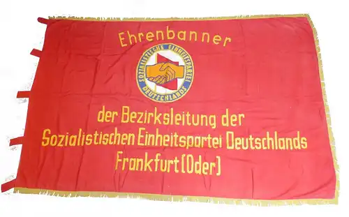 #e8434 DDR Fahne von 1959 Ehrenbanner der Bezirksleitung der SED Frankfurt Oder