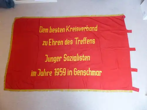 #e8434 DDR Fahne von 1959 Ehrenbanner der Bezirksleitung der SED Frankfurt Oder