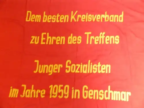 #e8434 DDR Fahne von 1959 Ehrenbanner der Bezirksleitung der SED Frankfurt Oder