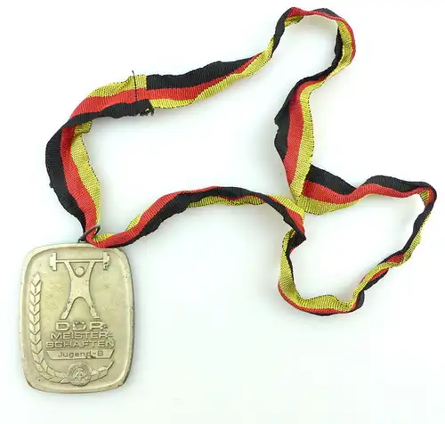 #e3455 Medaille DDR - Meisterschaften Jugend B Gewichteheben