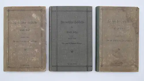 3 Bücher Zur deutschen Geschichte Ernst Jahn Breslau 1919 e12455