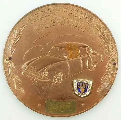 e11123 Alte DDR Medaille Nebel Rallye MC Grünau 1965 ADMV Motorsport Verband