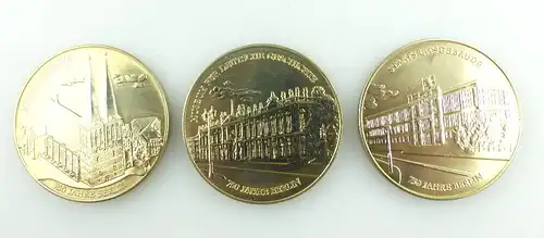 3 Medaillen: Nicolaikirche, Staatsratsgebäude 750 Jahre Berlin e1455
