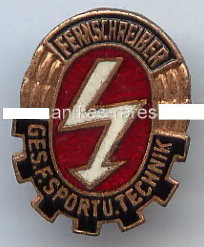 DDR Abzeichen Fernschreib-Leistungsabzeichen ab 1964 in Bronze