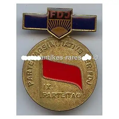 DDR Medaille Parteitagsinitiative der FDJ