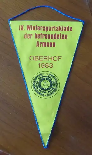 Wimpel: IX. Winterspartakiade der befreundeten Armeen Oberhof 1983, Orden2101