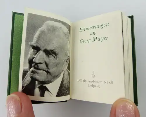 Minibuch: Erinnerungen an Georg Mayer Offizin Andersen Nexö e219