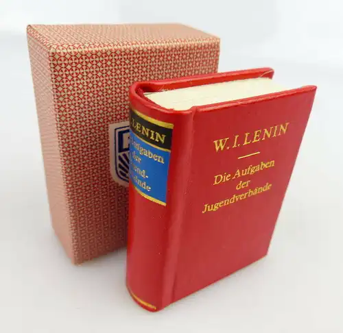 Minibuch: W. I. Lenin - Die Aufgaben der Jugendverbände FDJ überreicht bu0973