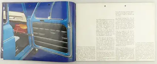 e11829 Original alter Automobil Prospekt Renault 4 Blau