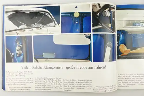 e11829 Original alter Automobil Prospekt Renault 4 Blau