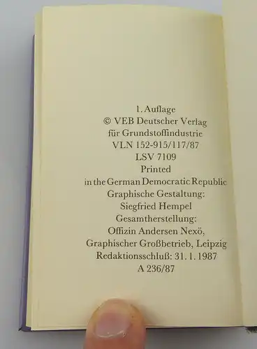 Minibuch Leipziger Anekoten aus Kultur und Wissenschaft 1987 r024