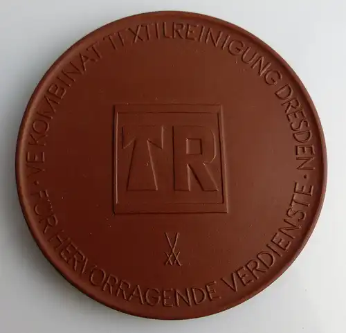Meissen Medaille VE Kombinat Textilreinigung Dresden Für hervorragen Orden2206