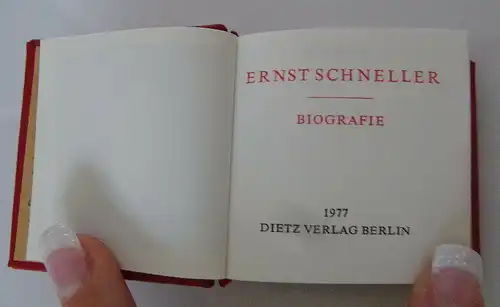 Minibuch: Ernst Schneller Biographie bu0029