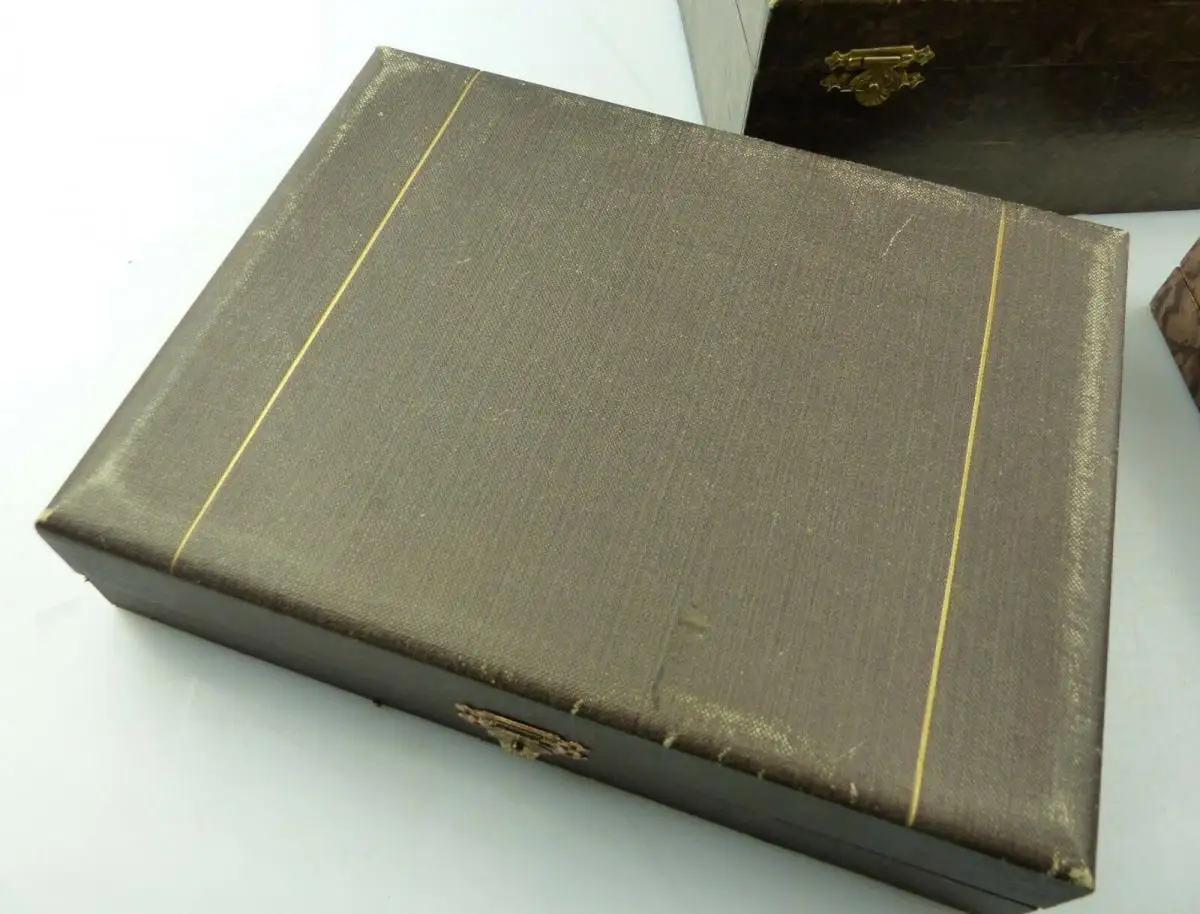 e10222 Original WMF Dessert Besteck 48 Teile mit Monogramm LV 90er Silberauflage 10