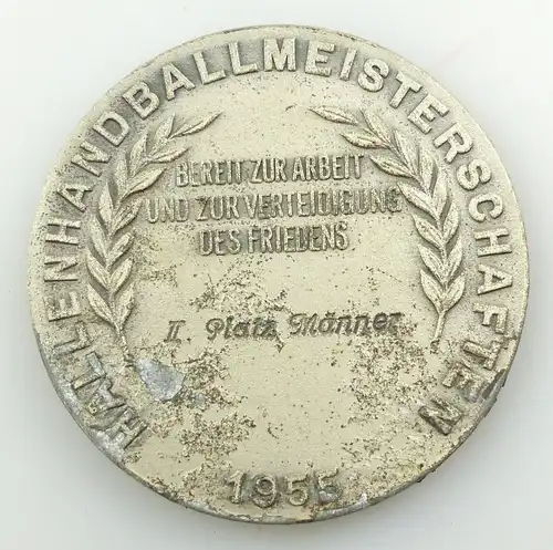 #e8395 Alte DDR Medaille Hallenhandballmeisterschaften II. Platz Männer 1955