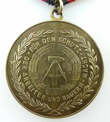 #e3206 DDR Medaille für treue Dienste in der NVA in 900er Silber Punze 11 Nr.149