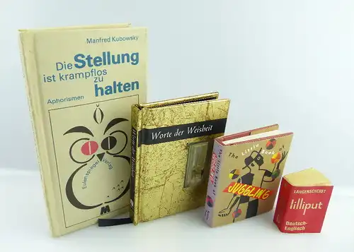 4 Minibücher: Stellung ist krampflos zu halten, Juggling, Langenscheidt...e388