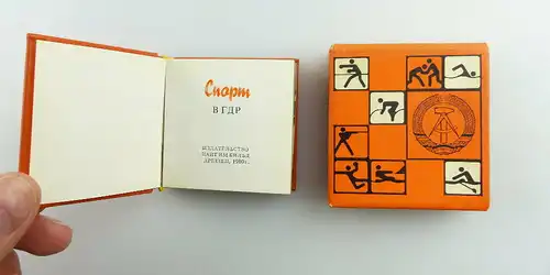 Minibuch: 4 Minibücher 2x Igel Franz, 1x Sport in der DDR russisch, 1x DDR, e380