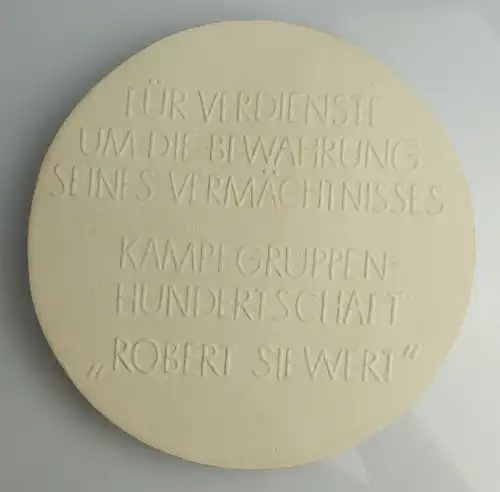 Medaille: Robert Siewert 1887-1973, Für Verdienste um die Bewahrung s, Orden2044