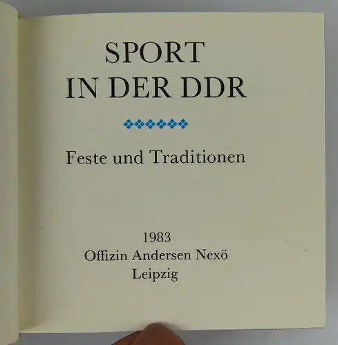 Minibuch: Sport in der DDR Feste & Traditionen 1986 Buch1514