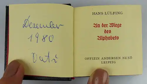 Minibuch: An der Wiege des Alphabetes Hans Lülfing mit Widmung Buch1512