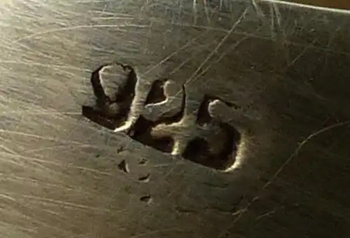 dekorativer Serviettenringe in 925 (Ag) Silber, mit Monogramm (norb659)