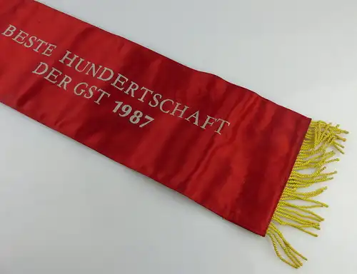 Fahnenschleife: Beste Hundertschaft der GST 1987 Für hervorragende Le, Orden2809