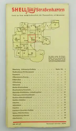 e9615 Shell Straßenkarte Nr 12 Meißen Sachsen Mitteldeutschland Reisedienst