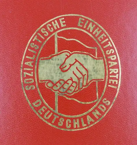#e6626 3 große DDR Urkundenmappen rot DDR / SED