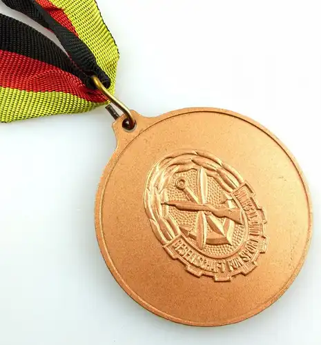 #e5549 DDR Medaille in Bronze V. Wehrspartakiade der GST Halle 1985