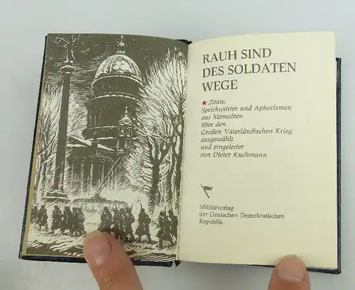 Minibuch Rauh sind des Soldaten Wege mit dazugehörigem Zinnsoldat im Etui bu0768