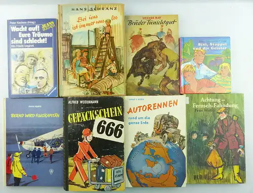 8 Kinderbücher: z.B. Gepäckschein, Autorennen... e1360