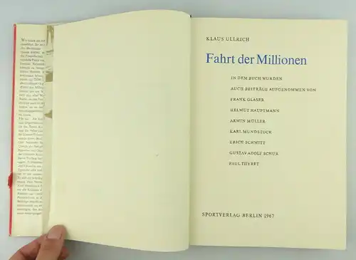 Buch: Fahrt der Millionen - von Klaus Ullrich - mit Widmung e815