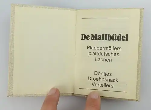 Minibuch: De Mallbüdel - plattdeutsch - plattdütsches Lachen Rundfunk DDR e199
