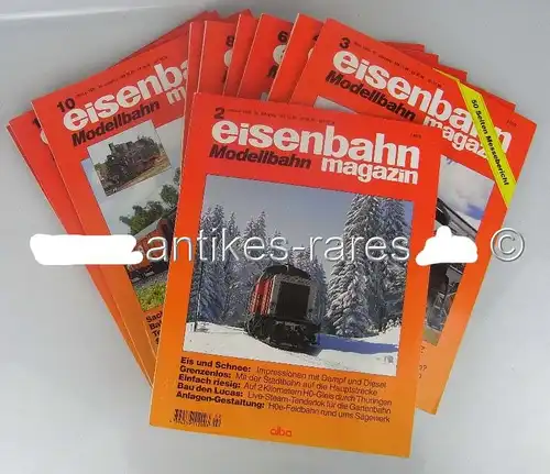 Konvolut 11 Zeitschriften: Eisenbahn Modellbahn Magazin 36. Jahrgang 1998