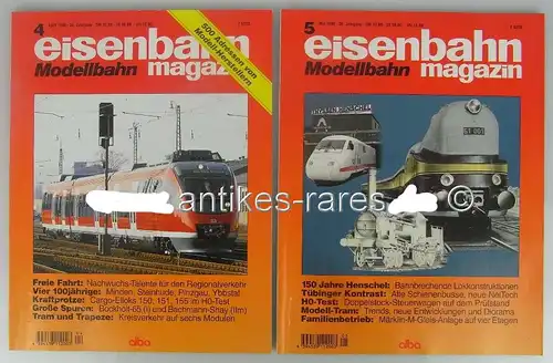 Konvolut 11 Zeitschriften: Eisenbahn Modellbahn Magazin 36. Jahrgang 1998