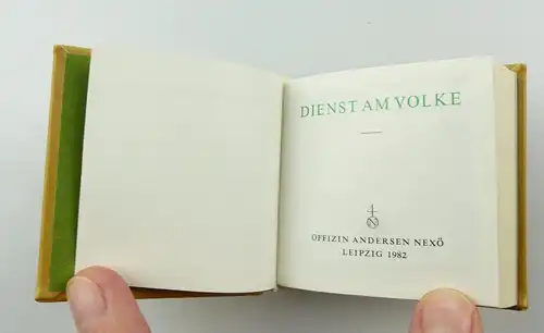 #e5470 Minibuch: Dienst am Volke Leipzig DDR 1982 Offizin Andersen Nexö