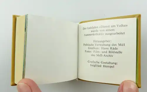 #e5470 Minibuch: Dienst am Volke Leipzig DDR 1982 Offizin Andersen Nexö