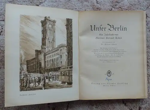 Unser Berlin Ein Jahrbuch von Berliner Art und Arbeit 1928 Buch1635
