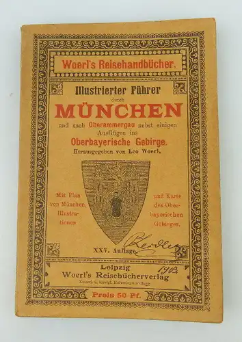 Buch: illustrierter Führer durch München 25. Auflage mit Plan von München bu0883