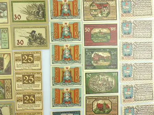 Verschiedene Serien Notgeld - 55 Scheine - Wasungen, Suhl etc. e1004