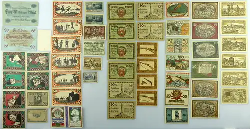 Verschiedene Serien Notgeld - 55 Scheine - Wasungen, Suhl etc. e1004